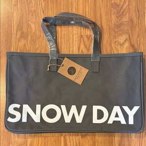 Snow Day Canvas Tote Bag by Santa Barbara Design Studio NWT